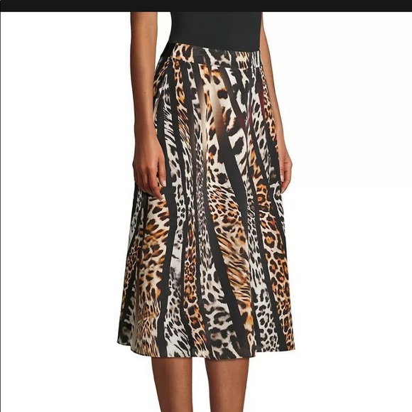 Kobi Halpern Bari Skirt Animal print, 100% Silk, XS - Picture 3 of 6